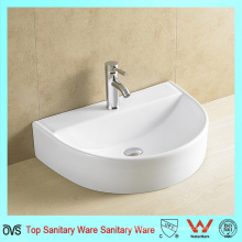 Ceramic Art Top Mounted Semicircle Hand Wash Basin